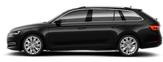 Black executive estate taxi for airport transfers and local travel - Excelsior Taxis